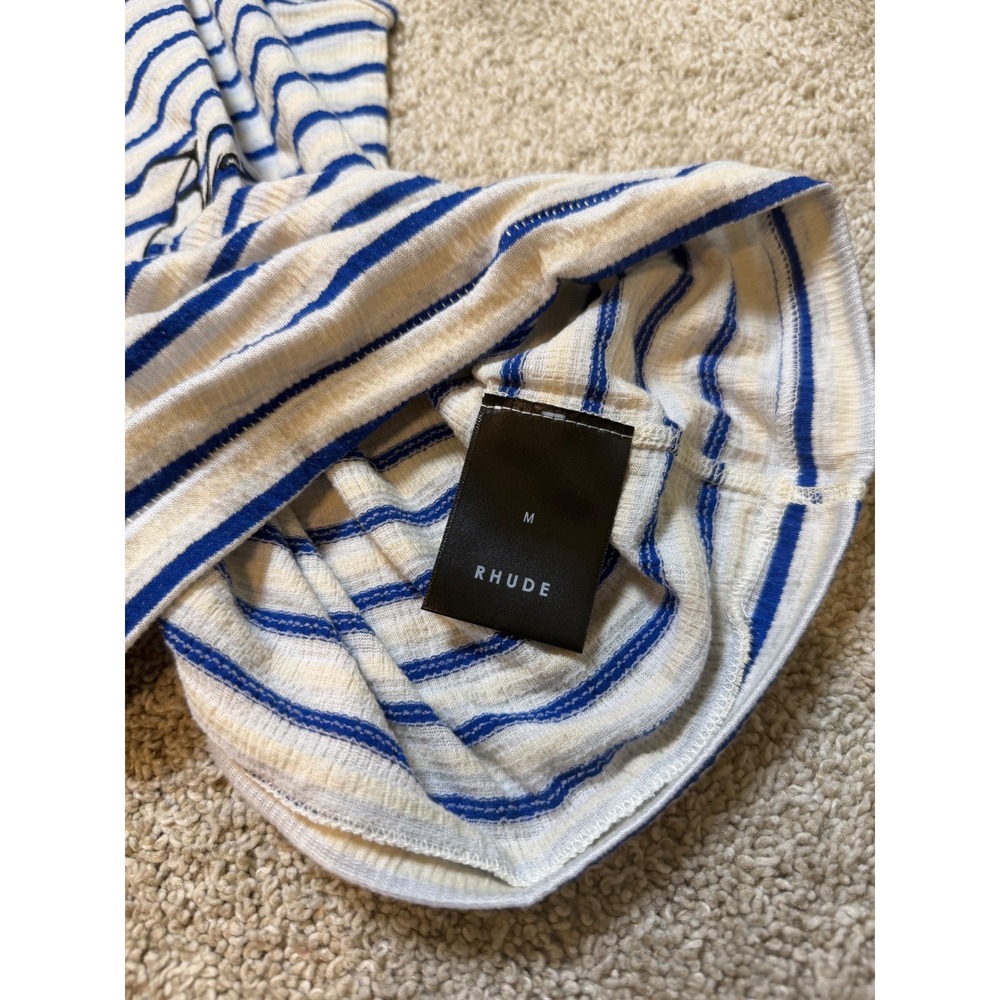 Rhude Striped Signature Logo Tank Top Size M Brand New - Picture 5 of 6